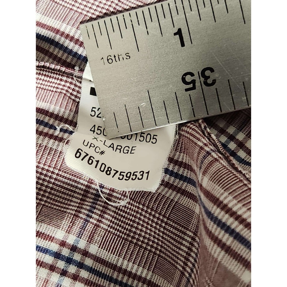 IZOD Premium Essentials Shirt Men XL Red Plaid Casual Button Down‎ Long Sleeve - Picture 16 of 16